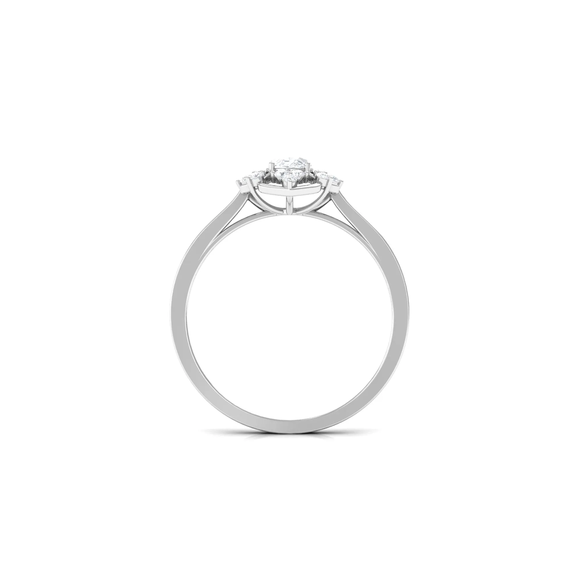 1.25 CT Vintage Inspired Zircon Flower Engagement Ring