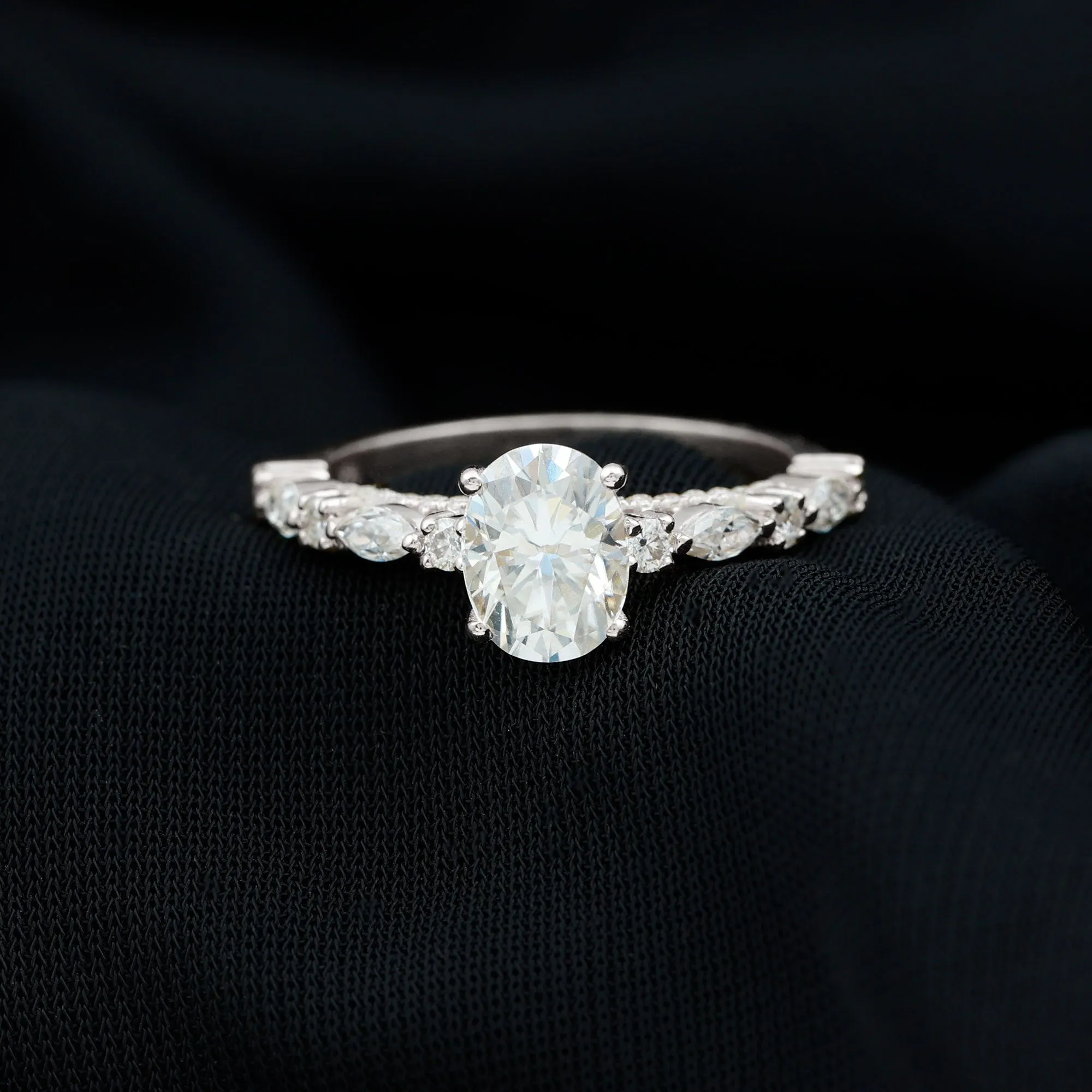 2 CT Moissanite Solitaire Engagement Ring For Women