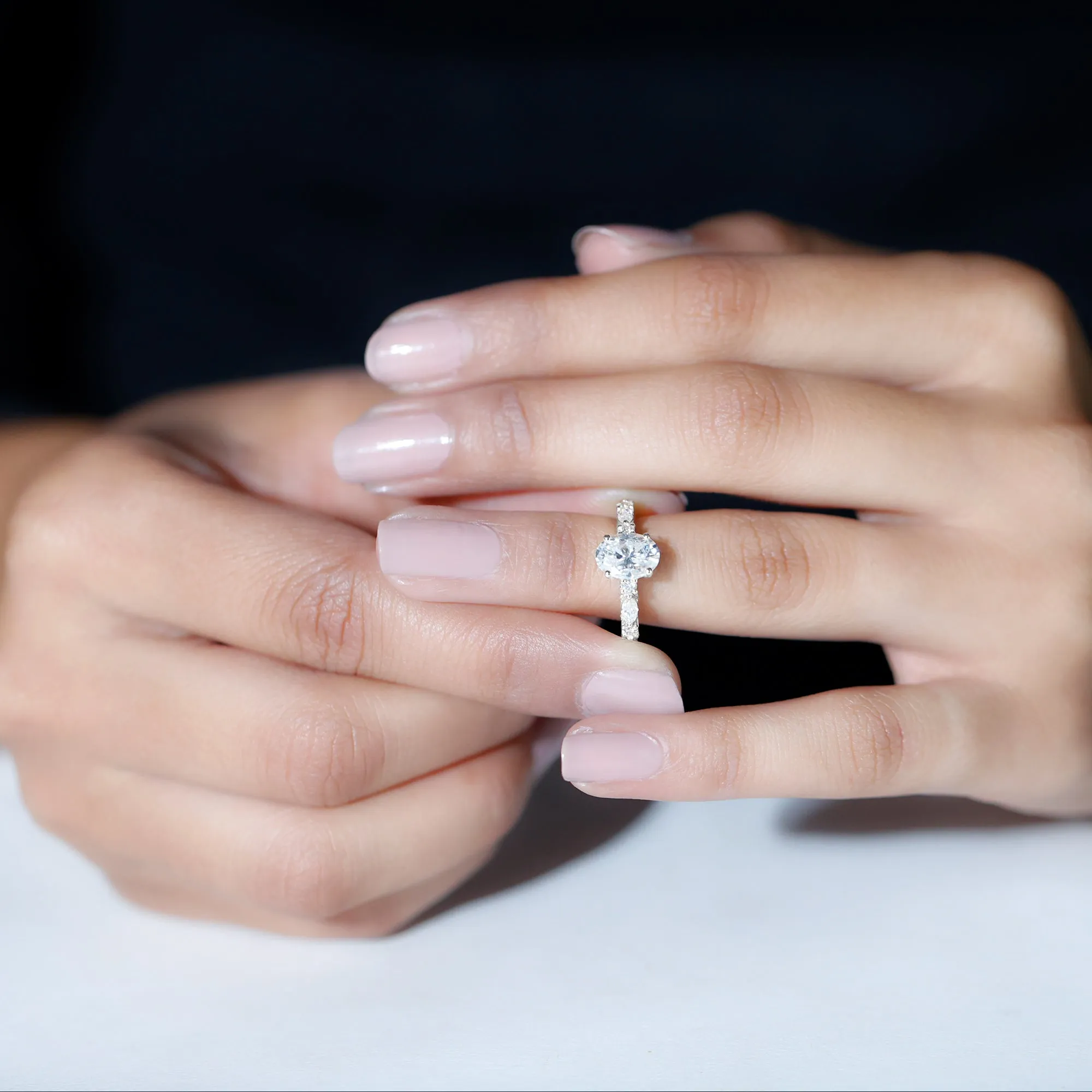 2 CT Moissanite Solitaire Engagement Ring For Women