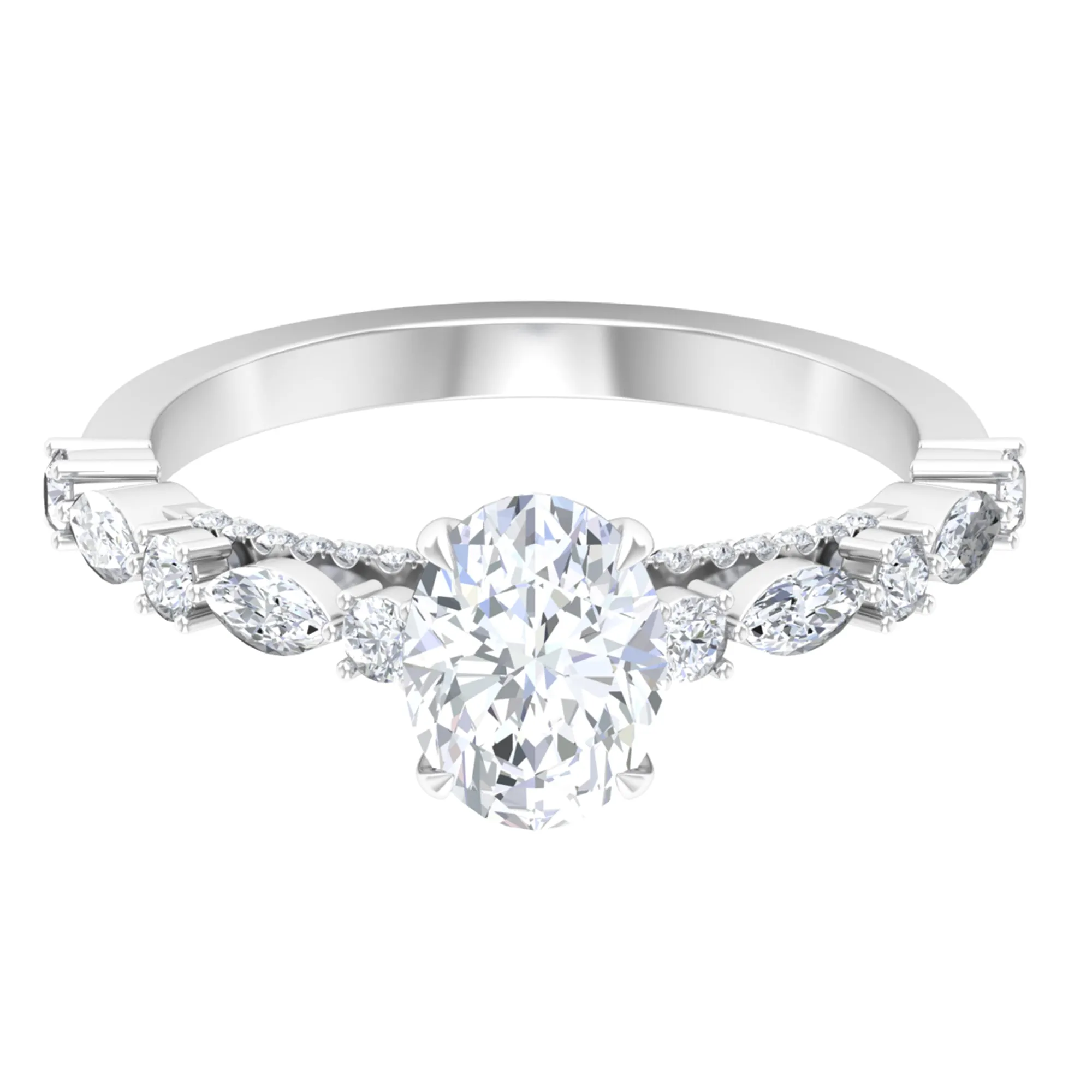 2 CT Moissanite Solitaire Engagement Ring For Women