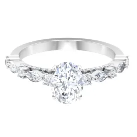 2 CT Moissanite Solitaire Engagement Ring For Women