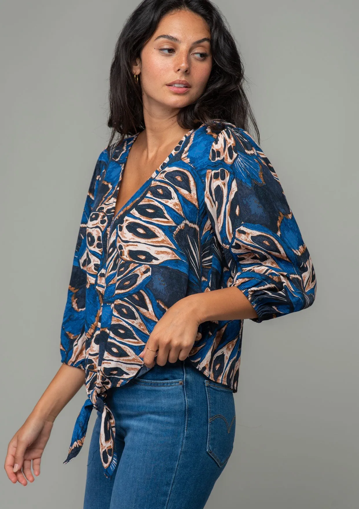 Arcadia Tie Front Top