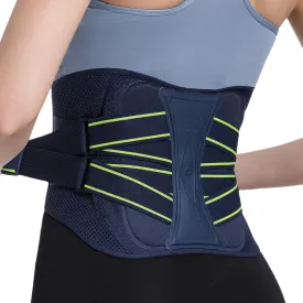 Back Brace for Lower Back Pain Relief, Adjustable Lumbar Support Belt with Steel Plates, Dual Compression, Breathable 3D Knit Fabric, Slim Waist Design for Work, Gym, Sciatica, Herniated Disc XL