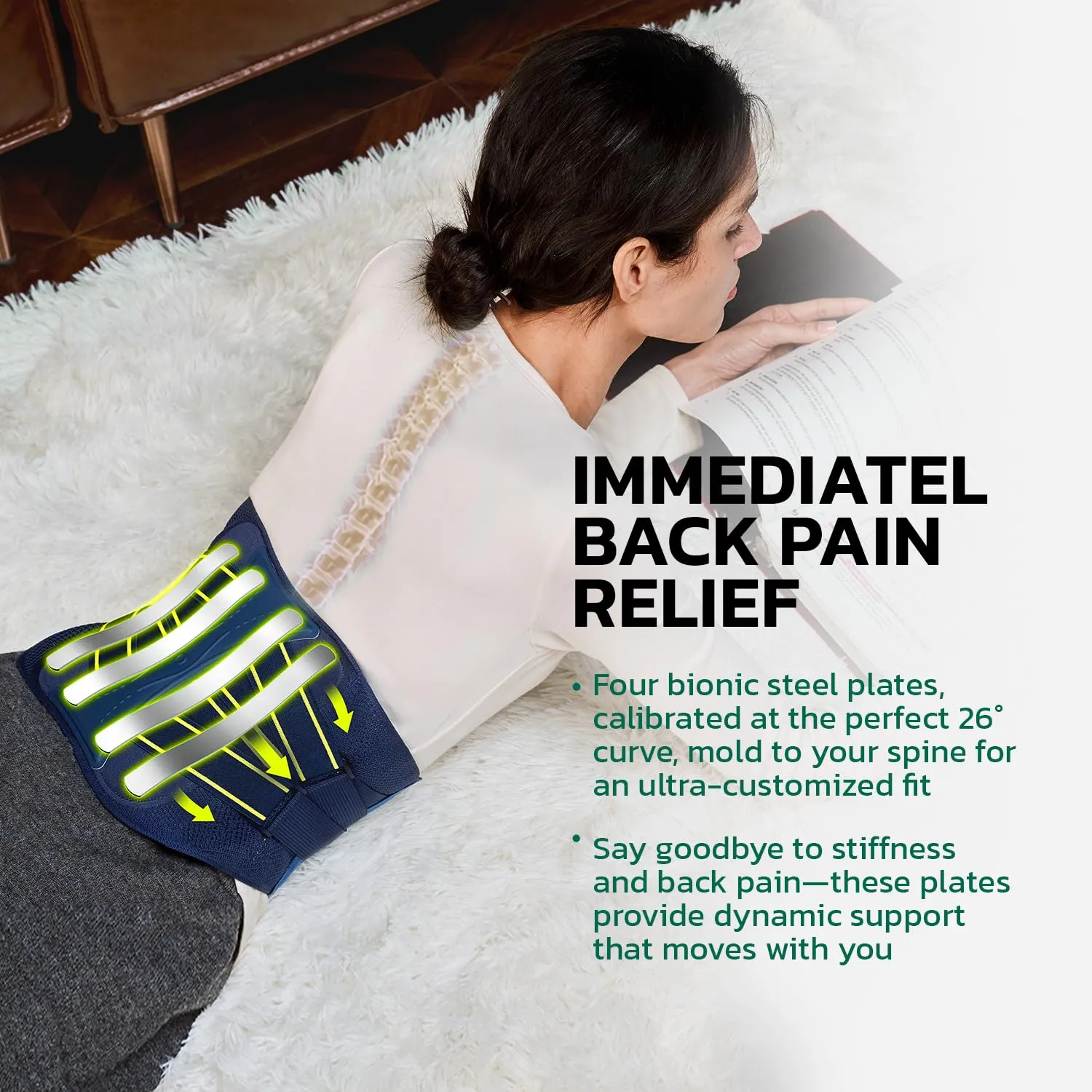 Back Brace for Lower Back Pain Relief, Adjustable Lumbar Support Belt with Steel Plates, Dual Compression, Breathable 3D Knit Fabric, Slim Waist Design for Work, Gym, Sciatica, Herniated Disc XL