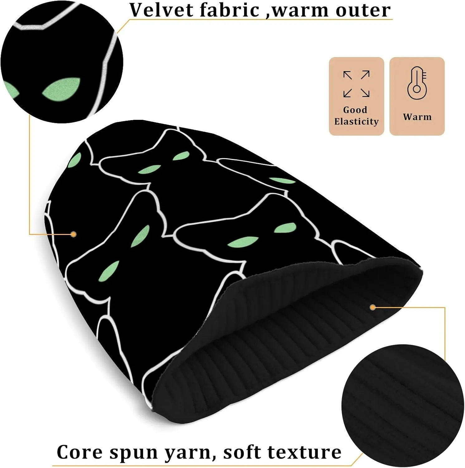 Beanie Hats Winter Knit Hat Mens Camping Hiking Beanies Gift Skater Beanie for Women Men