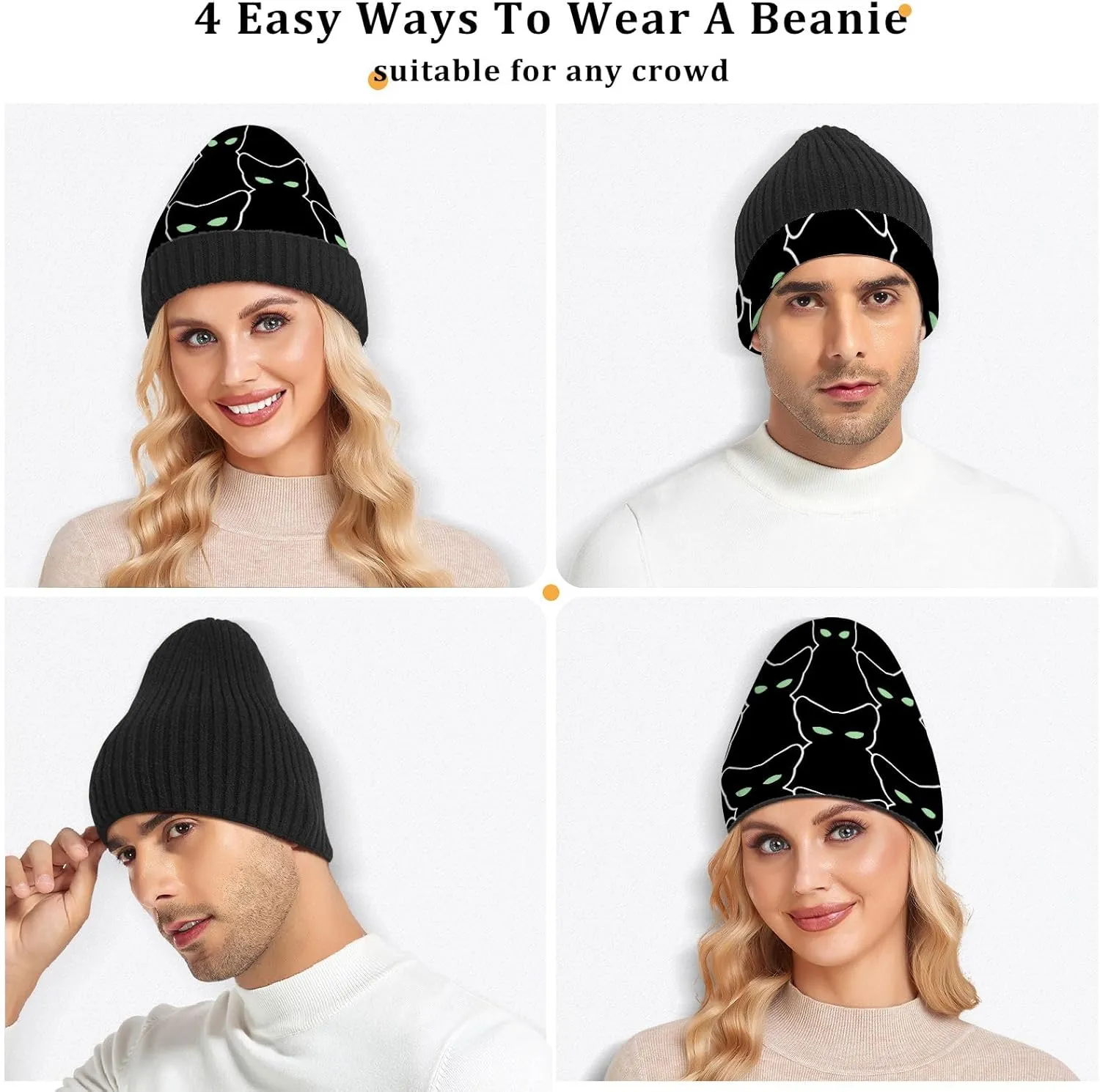 Beanie Hats Winter Knit Hat Mens Camping Hiking Beanies Gift Skater Beanie for Women Men