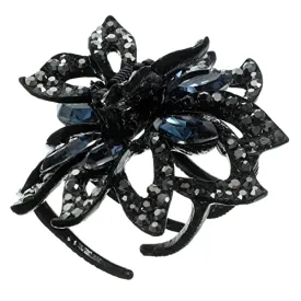 BIUDECO Rhinestone Hair Clip Metal Miss Alloy Headgear