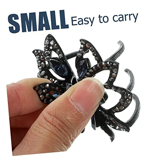 BIUDECO Rhinestone Hair Clip Metal Miss Alloy Headgear