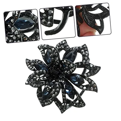 BIUDECO Rhinestone Hair Clip Metal Miss Alloy Headgear