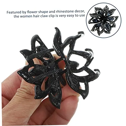 BIUDECO Rhinestone Hair Clip Metal Miss Alloy Headgear