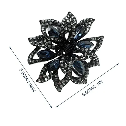 BIUDECO Rhinestone Hair Clip Metal Miss Alloy Headgear