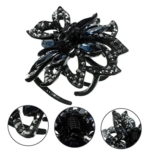 BIUDECO Rhinestone Hair Clip Metal Miss Alloy Headgear