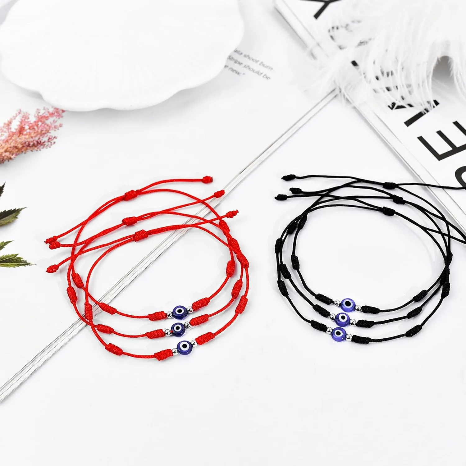 BOCHOI Evil Eye Bracelet for Women Good Luck String Bracelet Kabbalah Protection Friendship Wish Bracelet Jewelry for Girls Girlfriend Wife Mother Daughter