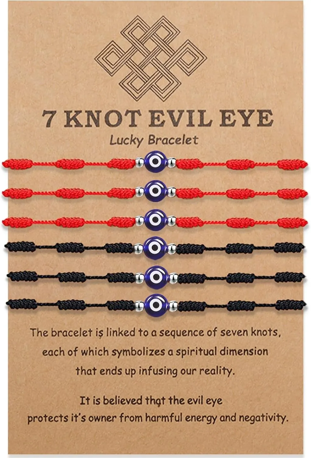 BOCHOI Evil Eye Bracelet for Women Good Luck String Bracelet Kabbalah Protection Friendship Wish Bracelet Jewelry for Girls Girlfriend Wife Mother Daughter