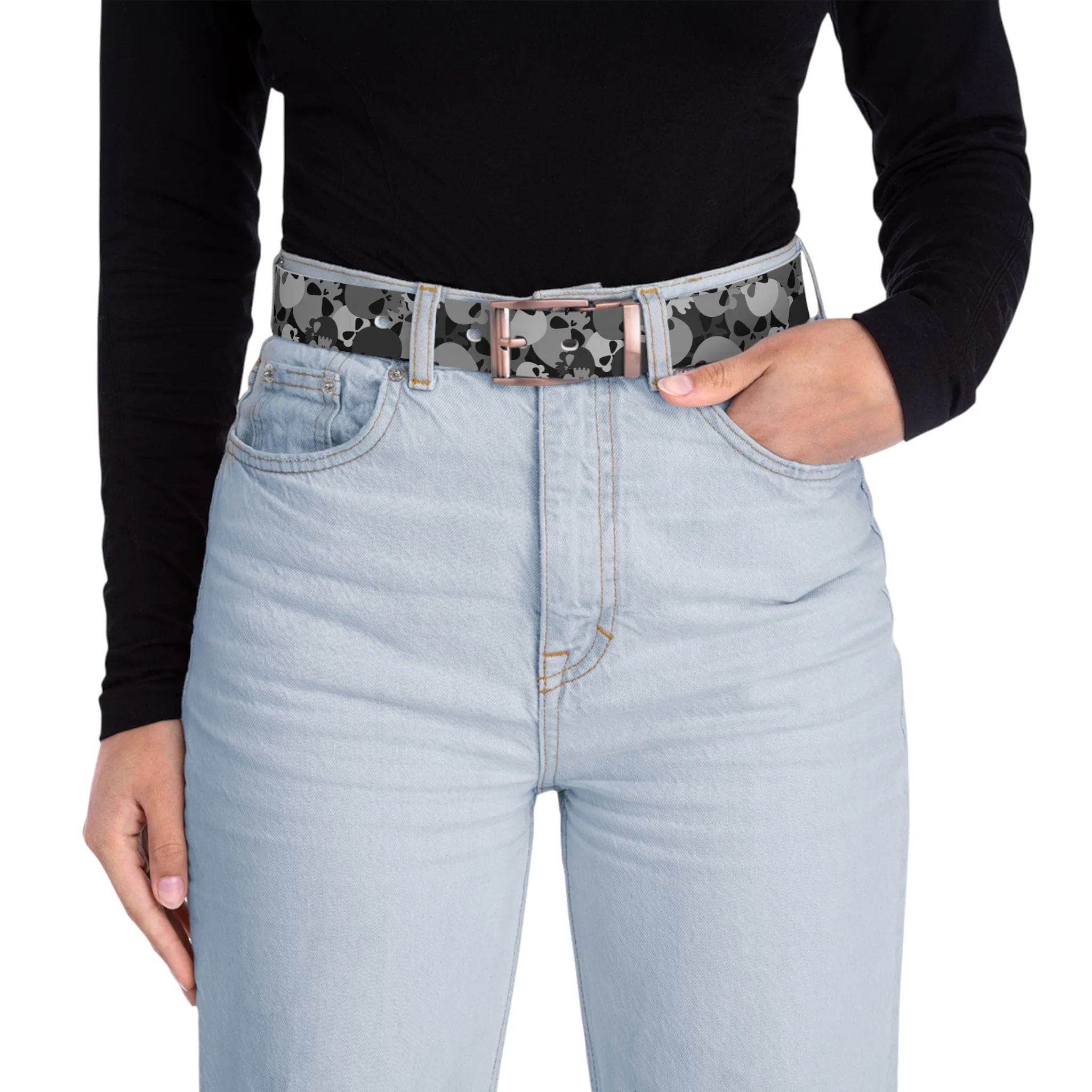 Camo Skull Belt For Men And Women Buckle Comes In 3 Colors