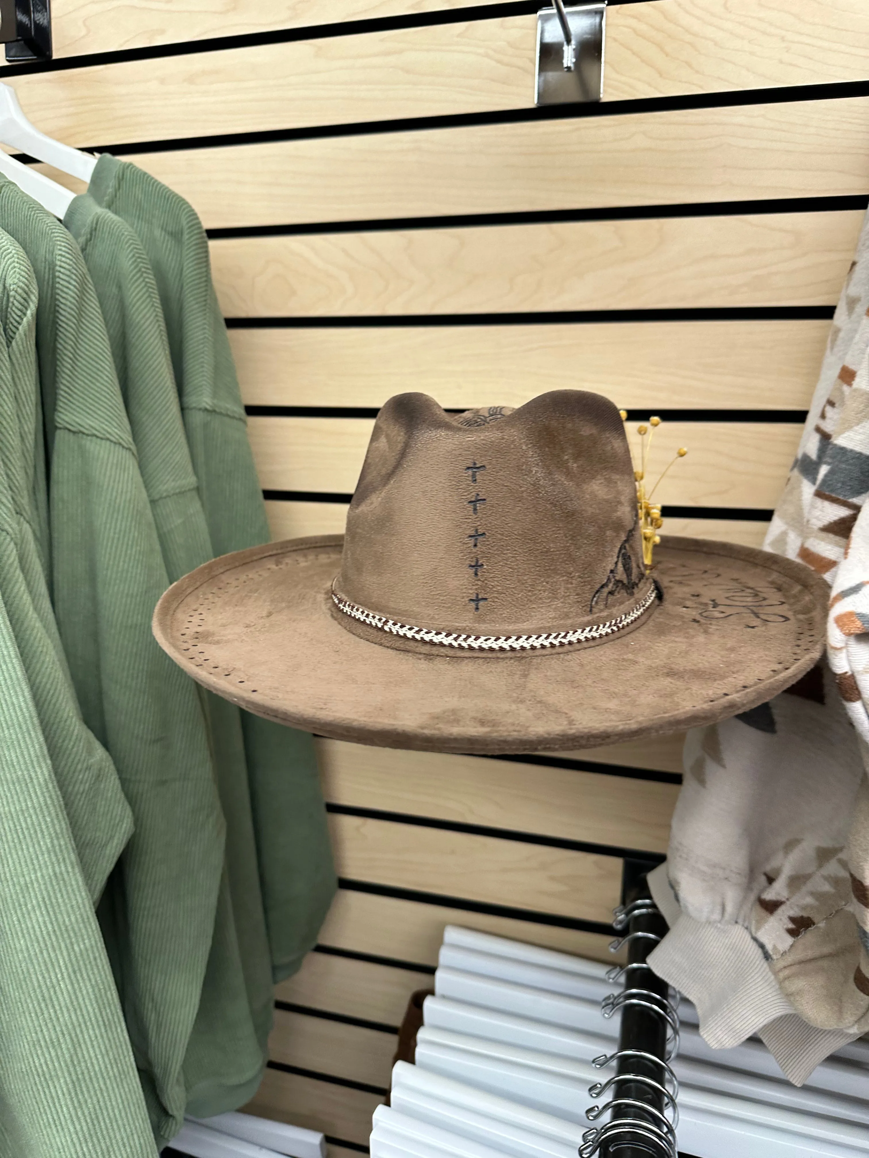 Custom Hand Burned Hat - Stay Wild/Cactus- Mocha