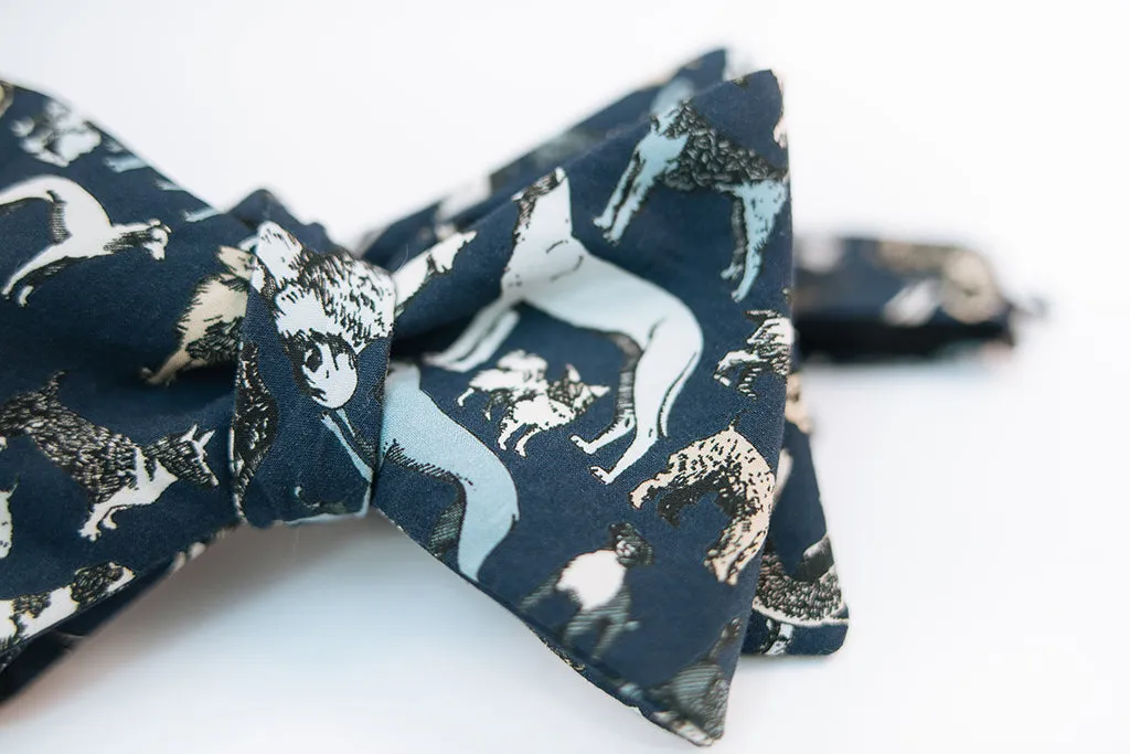 Dog Print Cotton Bow Tie Butterfly