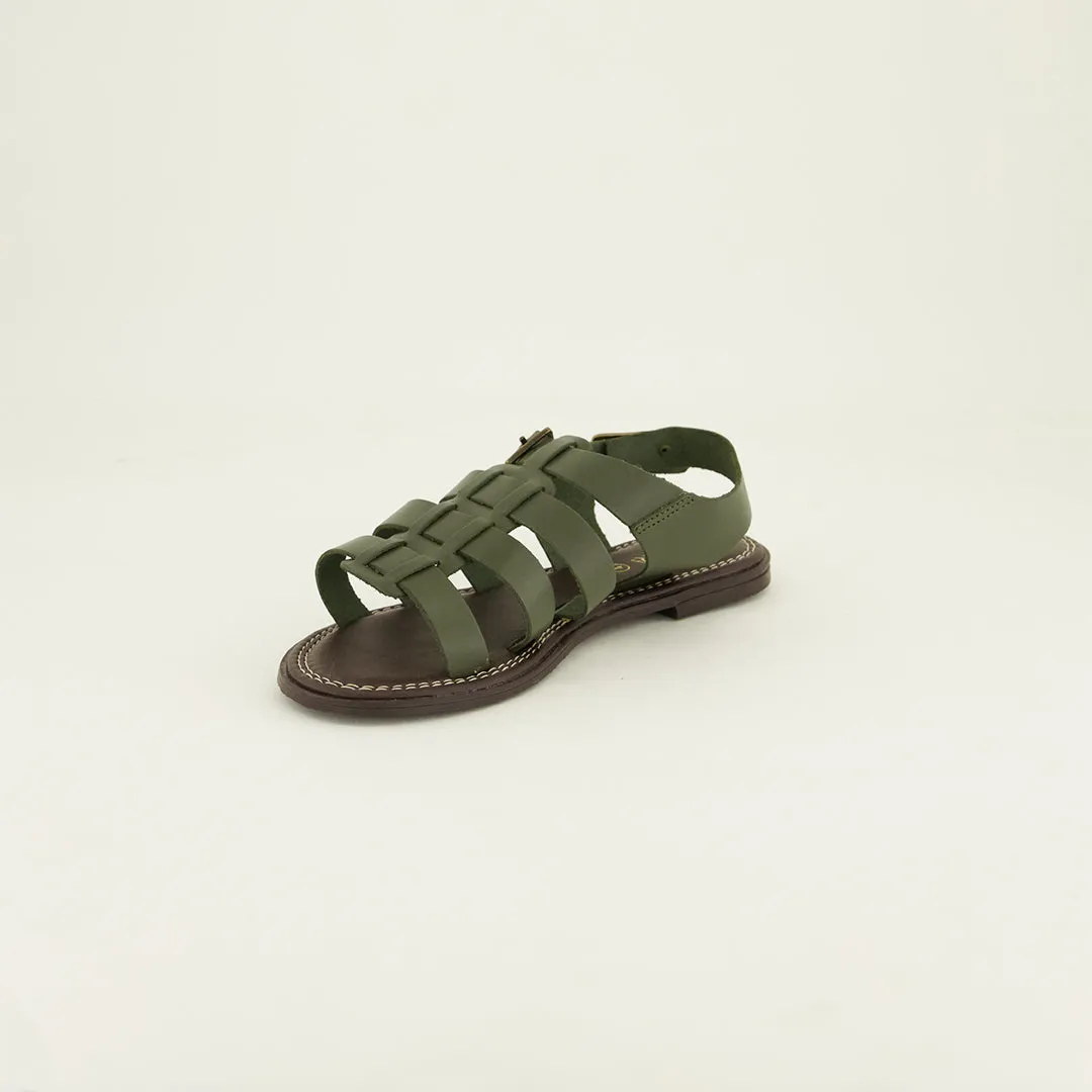 Fisherman Sandal.Choc Insole.