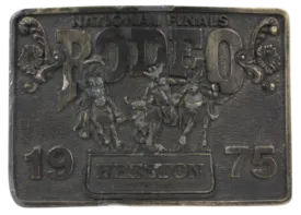 Hesston National Finals Rodeo NFR 1975 Belt Buckle
