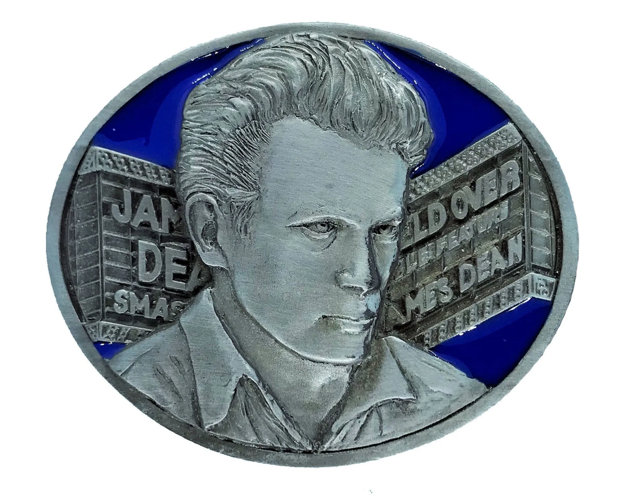 James Dean Marquee Blue Belt Buckle