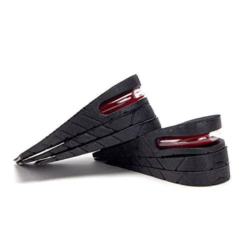 Mens & Womens Height Increasing & Heal Pain Relief Insoles 3-Layer Air up Shoe Lifts Elevator Shoes Insole Lift Kit 2.25"