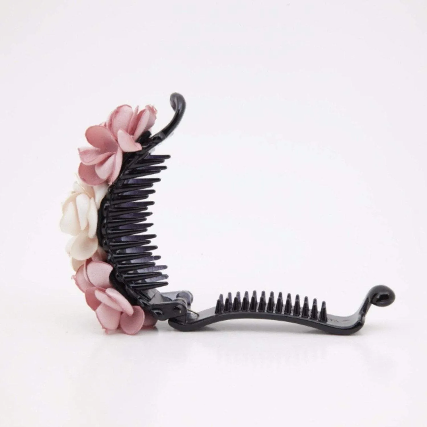mini flower hair claw Mini Roses Half Moon Hair Jaw Clip Women Hair Accessories Decorated Hair Clip