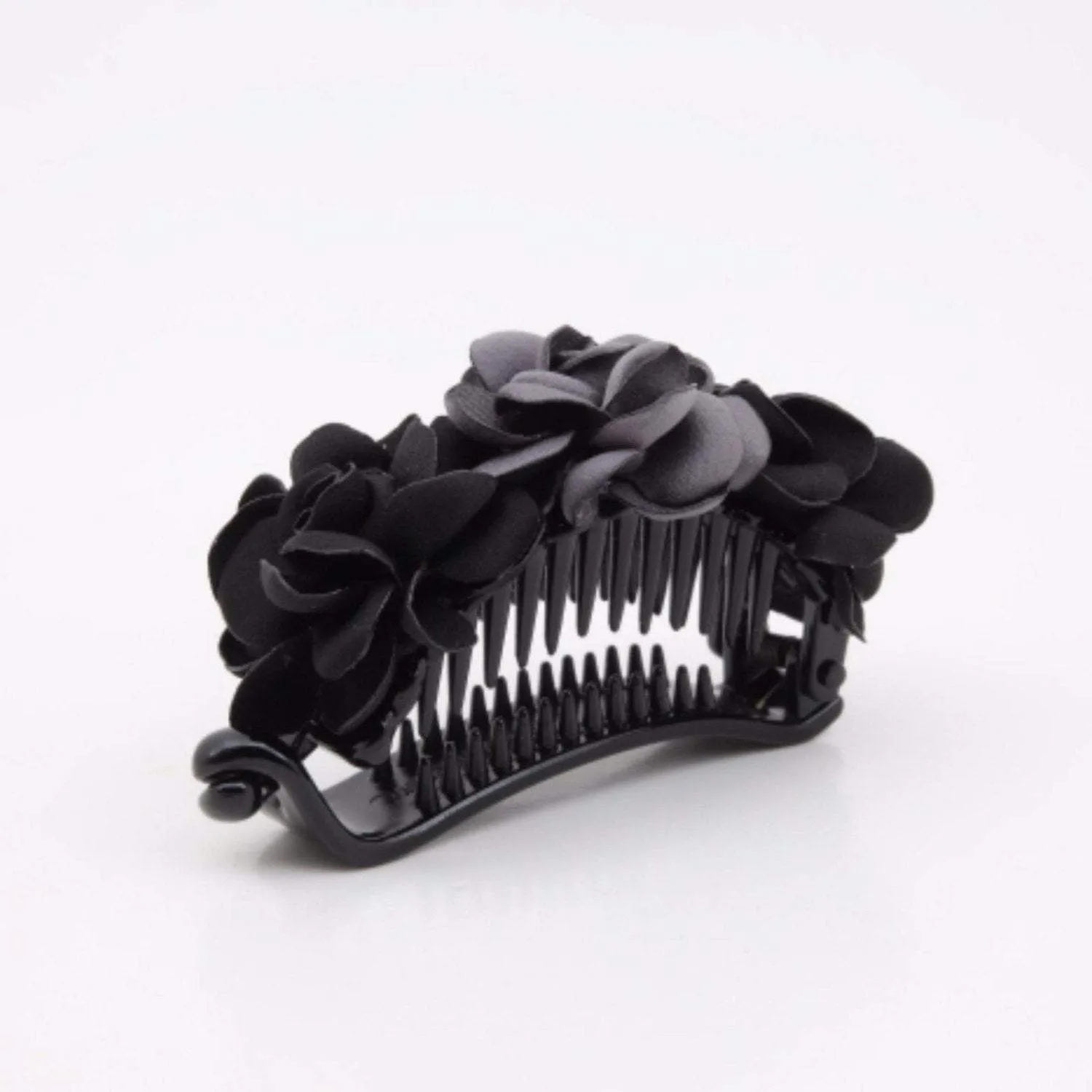 mini flower hair claw Mini Roses Half Moon Hair Jaw Clip Women Hair Accessories Decorated Hair Clip