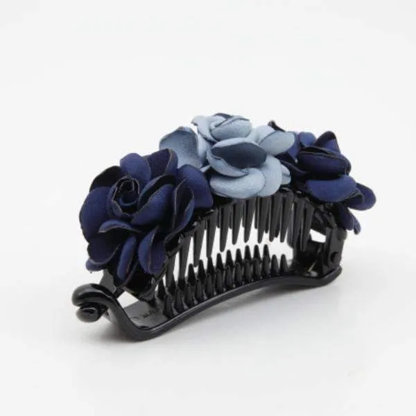 mini flower hair claw Mini Roses Half Moon Hair Jaw Clip Women Hair Accessories Decorated Hair Clip