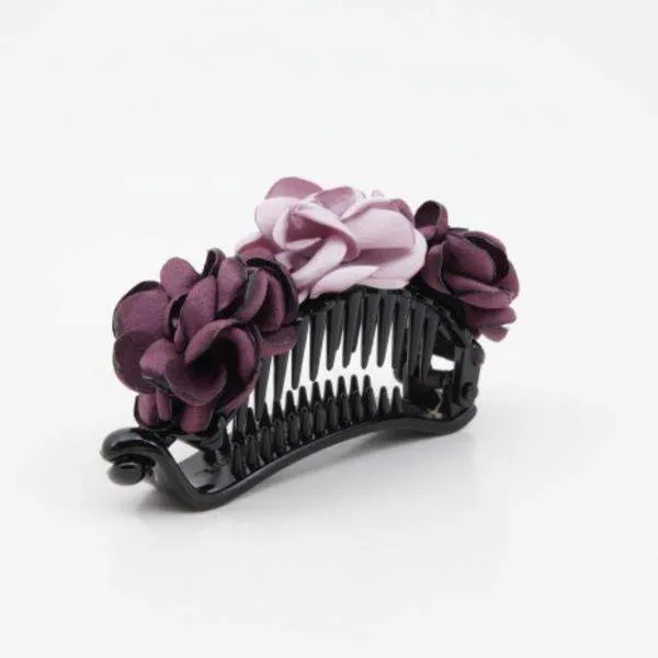 mini flower hair claw Mini Roses Half Moon Hair Jaw Clip Women Hair Accessories Decorated Hair Clip