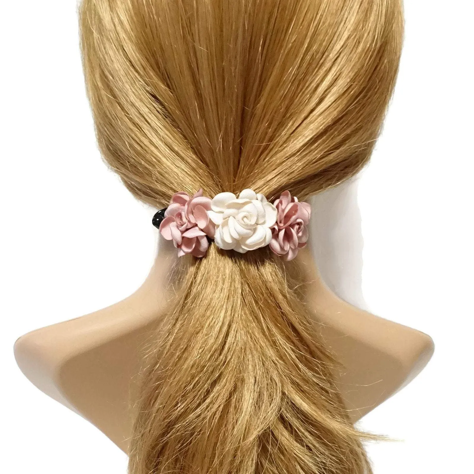 mini flower hair claw Mini Roses Half Moon Hair Jaw Clip Women Hair Accessories Decorated Hair Clip
