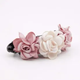 mini flower hair claw Mini Roses Half Moon Hair Jaw Clip Women Hair Accessories Decorated Hair Clip