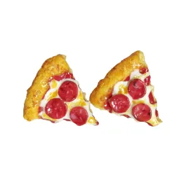 Miniature Realistic Pizza Stud Earrings for Women, Girls, Button Earrings for Women, stainless steel earrings.