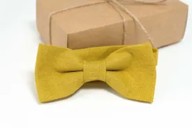 Mustard yellow bow tie | Mustard yellow mens wedding bow ties