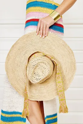 Paniolo Open Weave Sun Hat - Natural