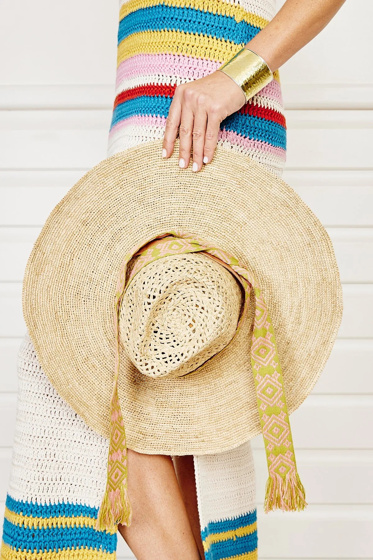 Paniolo Open Weave Sun Hat - Natural