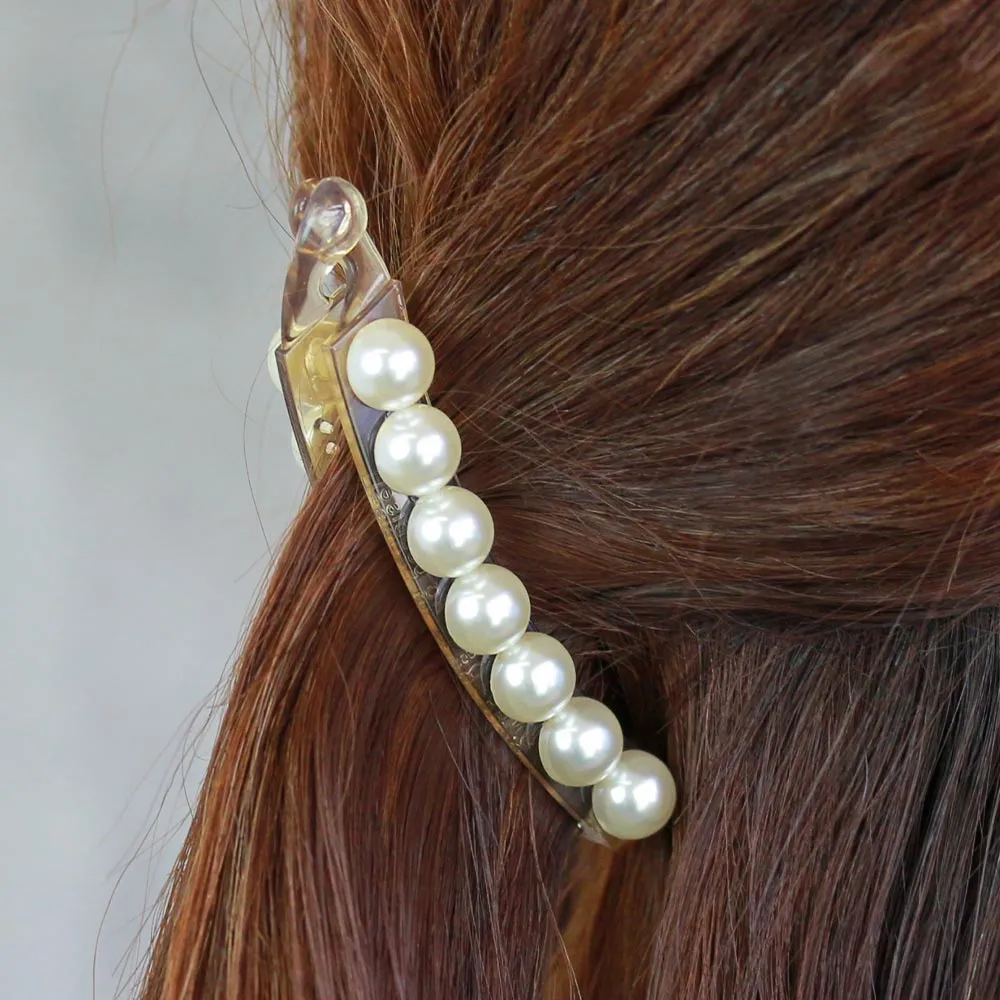 Pearl Decorative Banana Clip