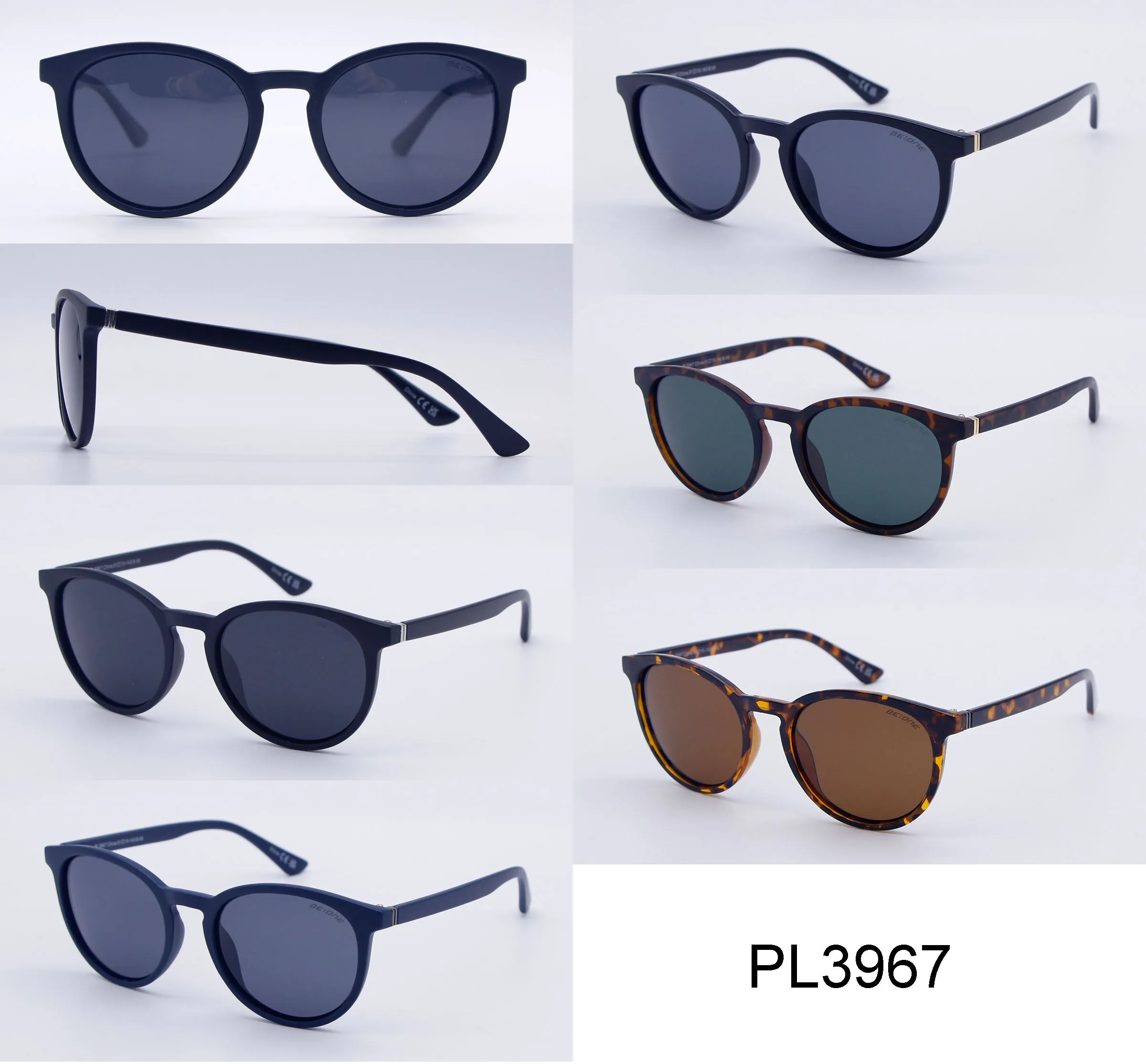 PL 3967 - Polarized Round Plastic Sunglasses