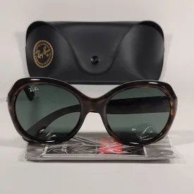 Ray-Ban Highstreet Round Sunglasses Brown Havana Nylon Frame Green Lens RB4191 710/61