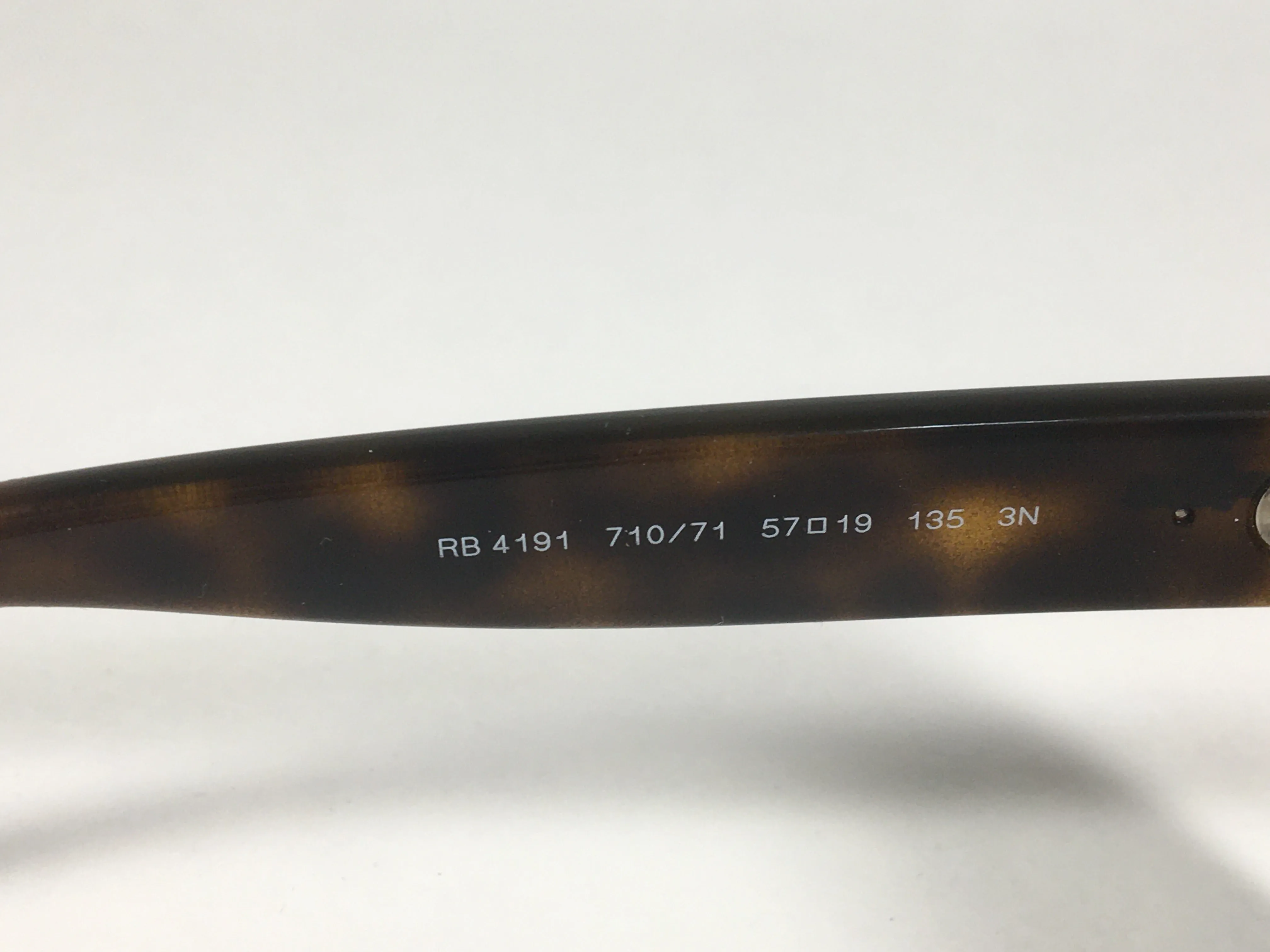 Ray-Ban Highstreet Round Sunglasses Brown Havana Nylon Frame Green Lens RB4191 710/61