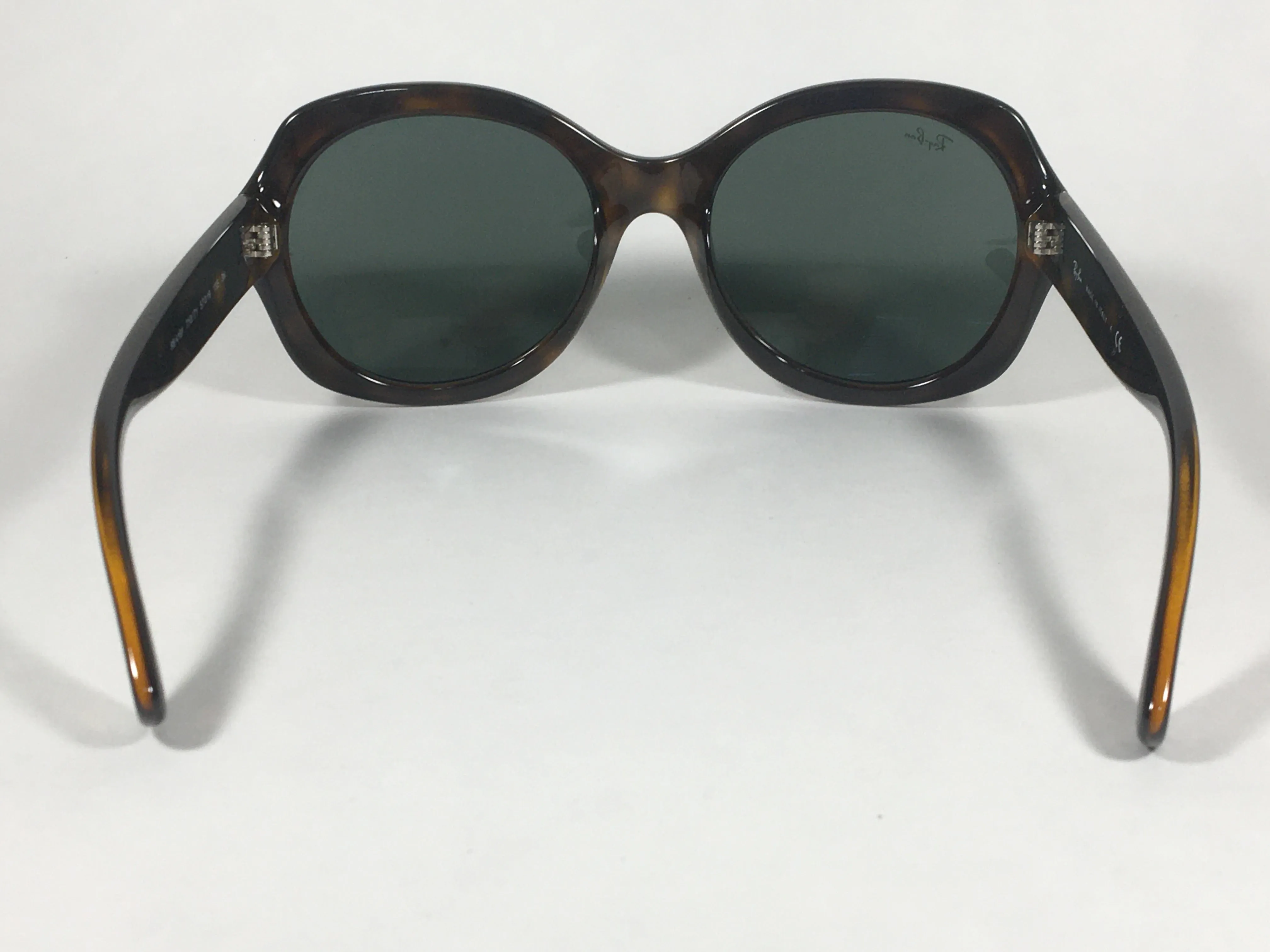 Ray-Ban Highstreet Round Sunglasses Brown Havana Nylon Frame Green Lens RB4191 710/61