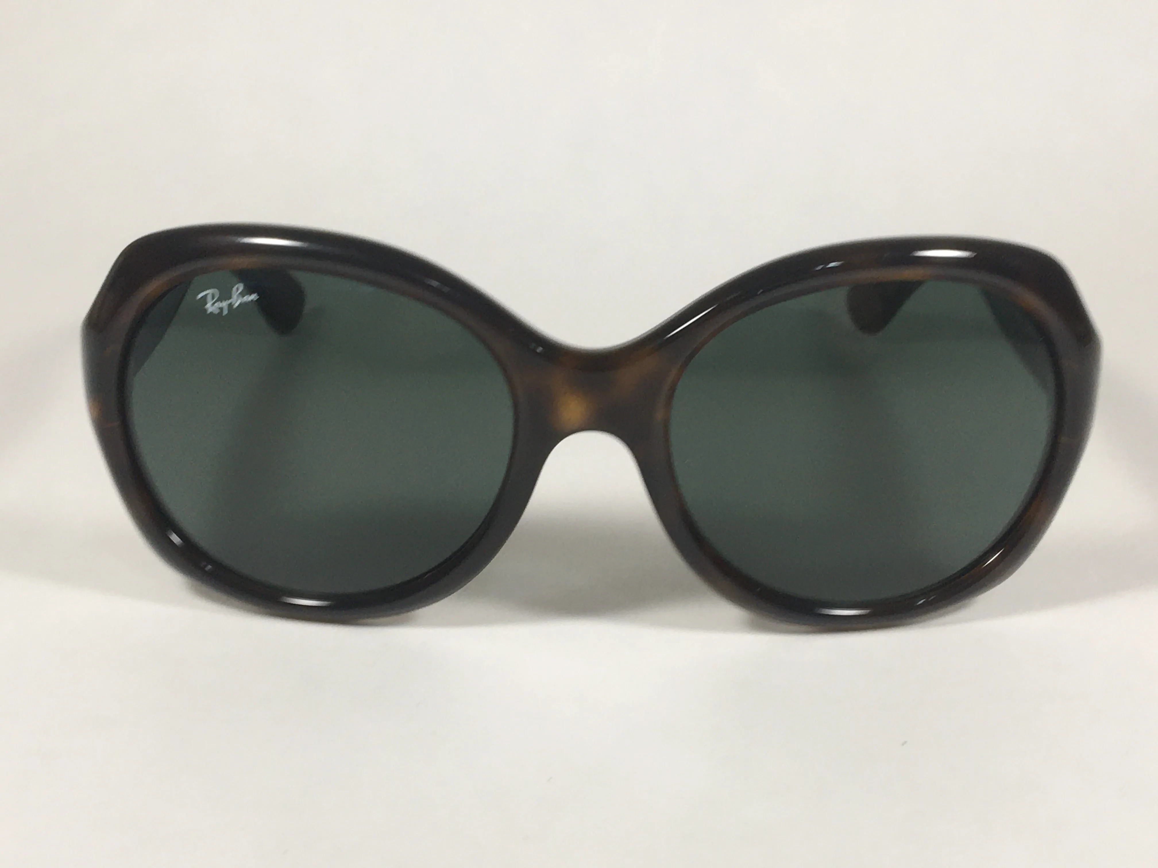Ray-Ban Highstreet Round Sunglasses Brown Havana Nylon Frame Green Lens RB4191 710/61