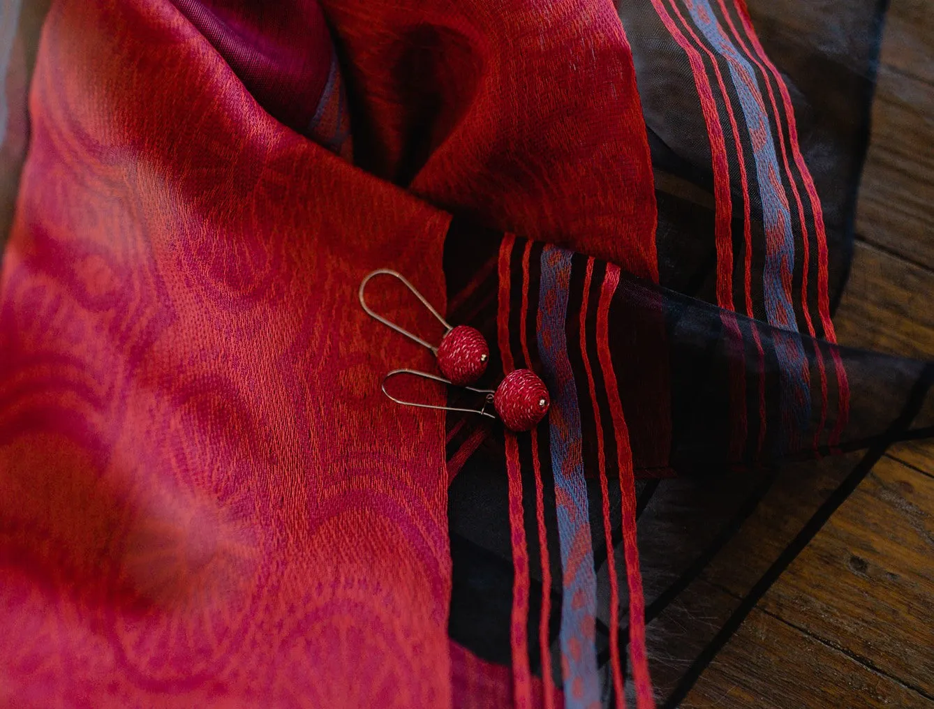 Red Thread Earring