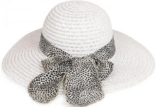 Roberta Wide Brim Straw with Scarf