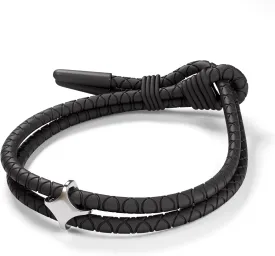Rowdy Parrot FlexTech Adjustable Silicone Rope Bracelet: Waterproof, Sweatproof, Sunproof, Minimalist Surf, Golf Jewelry for Men - One Size Fits All