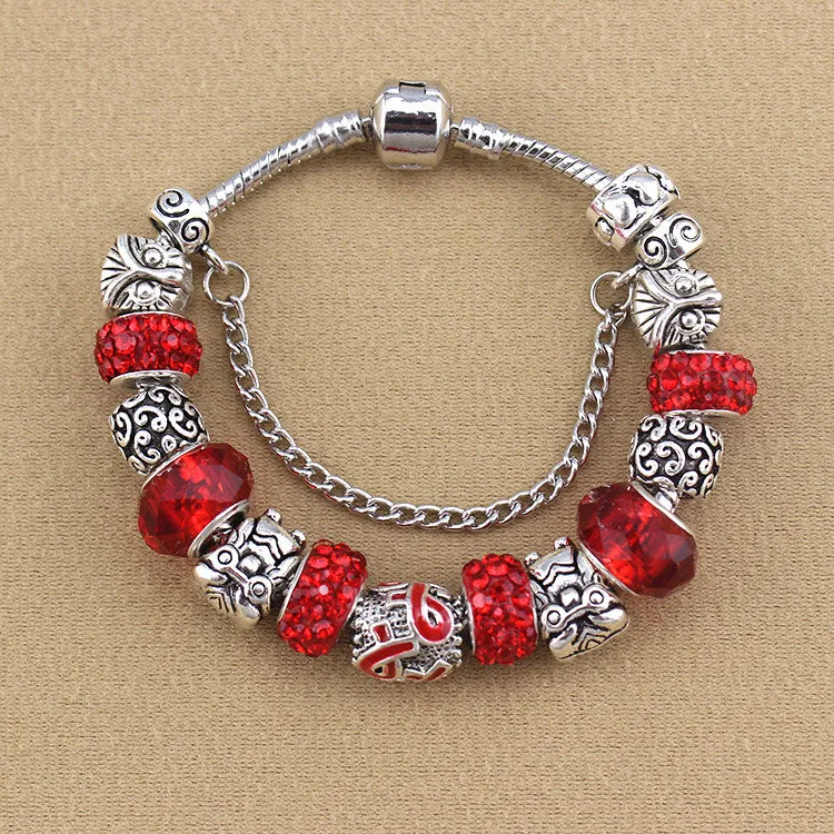 Silver Owl Ribbon Charm Bracelet