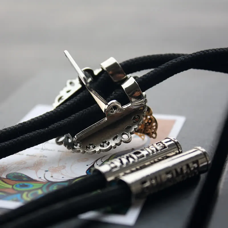 Steampunk 3D Butterfly Pendant Bolo Tie