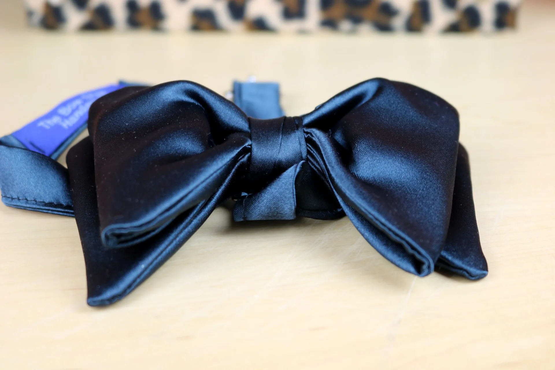 The Walgen Black Satin Formal Bow Tie