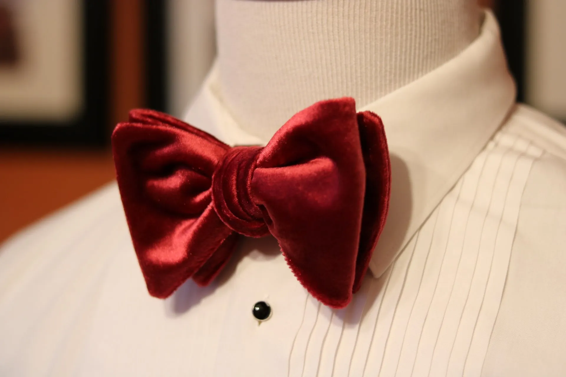 The Winston Grand Velvet Burgundy Butterfly