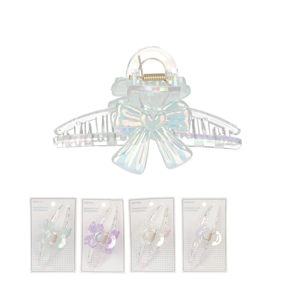 Time Cardamom Series Heart Bowknot Hair Claw Clip (1 pc)