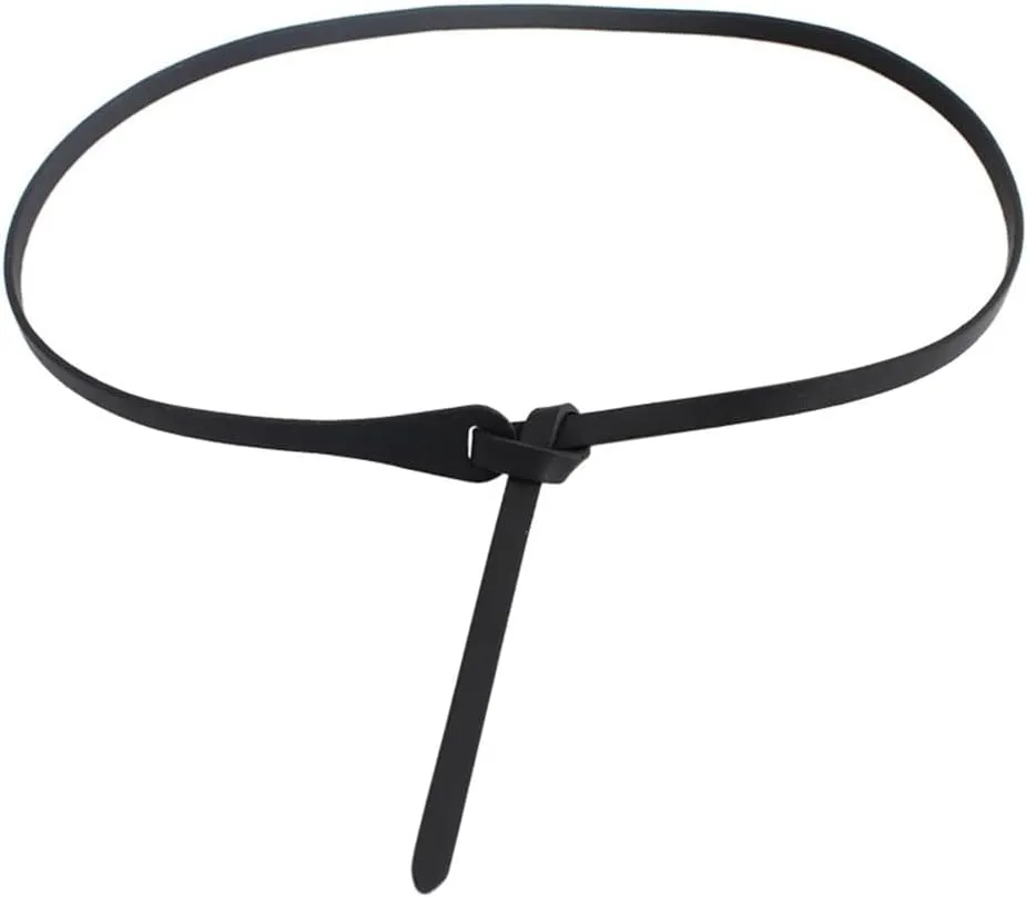 Women Faux Leather Belt Fashion Tie a Knot Thin Waist Belt for Jeans Dress